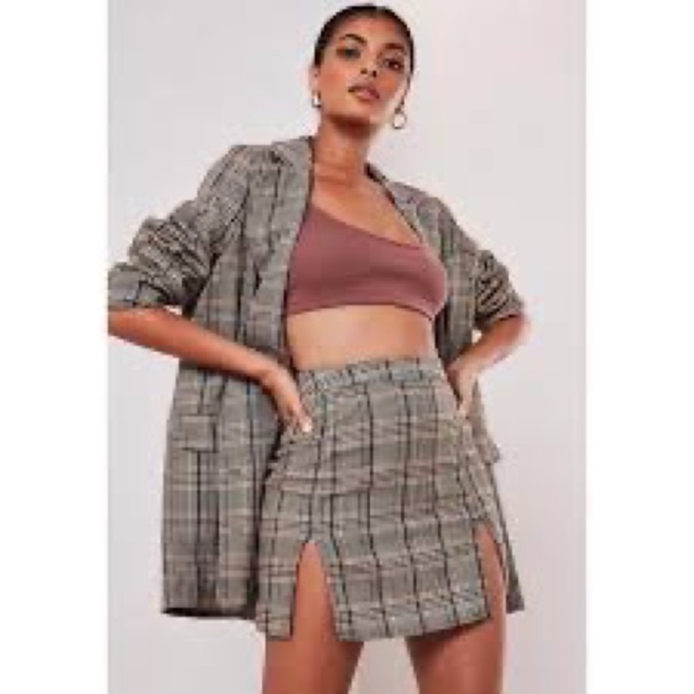 PETITE DOUBLE SPLIT MINI SKIRT